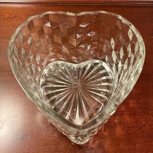 Crystal Heart-shaped Dish by HOMCO